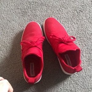 Red sneakers